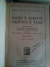 SAGGI E SCRITTI CRITICI E VARI VOLUME SETTIMO