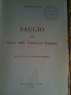 SAGGIO DI STORIA E TRADIZIONI POPOLARI